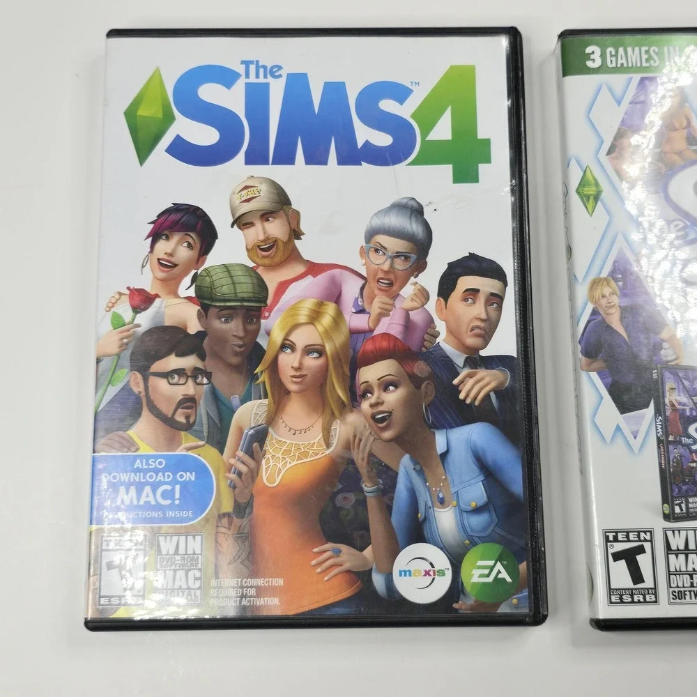 The Sims 4 PC‎ Mac DVD Game & The Sims 3 Starter Pack PC Mac 3 Game Bundle Set